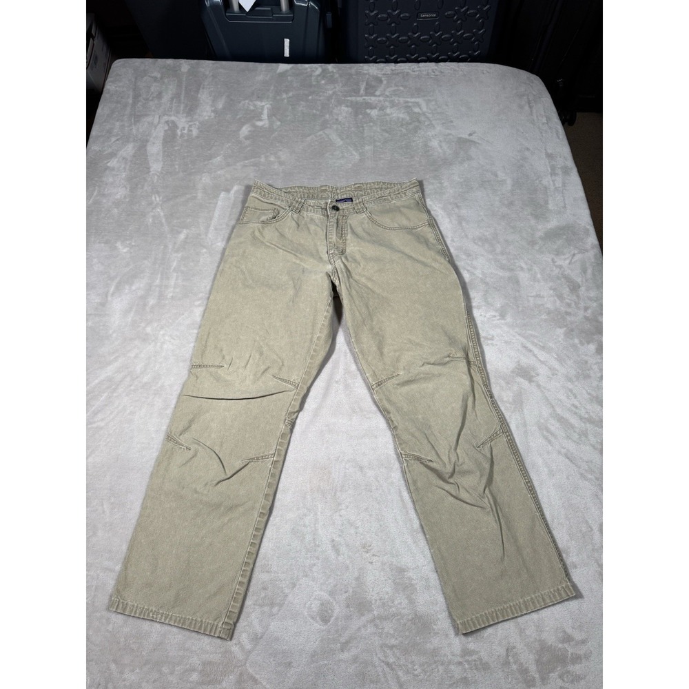 Patagonia Tenpenny Pants Mens 31 Ash Tan Organic Cotton Nylon Hiking 56845 FA15